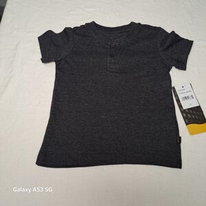 Lee Dark Gray Kids Henley Shirt